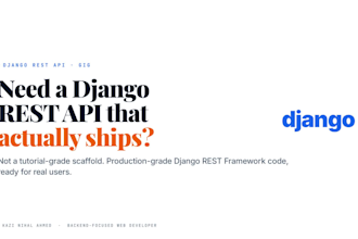 build production ready rest apis using django rest framework