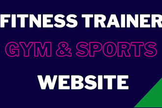 design attractive fitness trainer, gym and sports website
