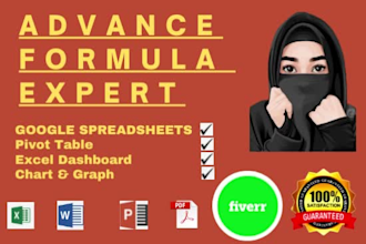 fix or create any excel formula, macro, pivot table, vba