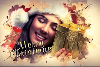 make a christmas, new year or any occasional slideshow video