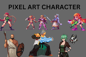 pixel art character, 8bit, pixel sprite sheet, direction sprite, pixel animation