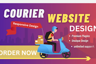 design courier website, logistics, moving, towing website on godaddy, wordpress