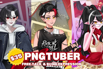 create a customized pngtuber model or pngtuber avatar character for streaming