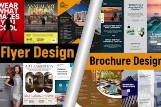 design custom flyers and brochure for your business branding
