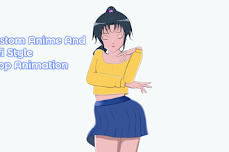 create anime or lofi style loop animation for your character
