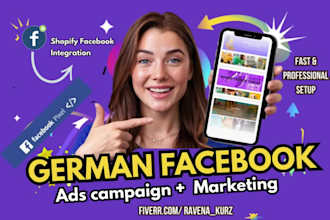 setup german facebook shop, german messenger bot, german pixel ads, german post