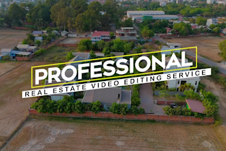 do professional real estate video editing, drone video editing