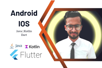 develop and publish android IOS mobile app with flutter kotlin