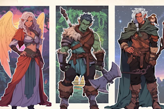 draw dnd character art, fantasy illustration or concept art