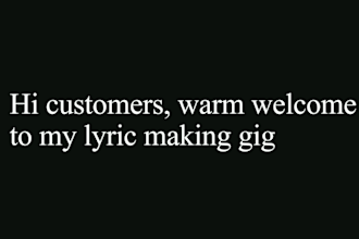 do professional animated lyric video