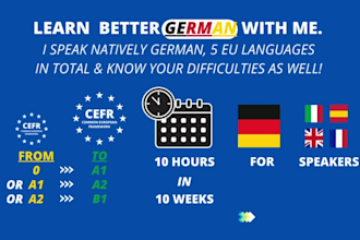 help you to learn german, a1, a2, b1 or b2 level