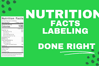 create a nutrition facts panel for your label