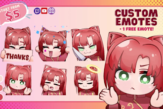 draw and animate cute chibi emotes and sub badges for twitch and vtuber stream
