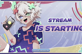 custom stream overlays for youtube twitch vtuber anime