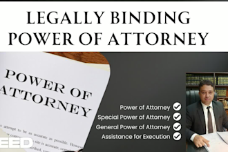 draft a legally binding power of attorney