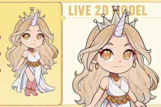 create chibi vtuber model for streaming with pngtuber and live2d option