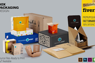 do custom mailer box, subscription box, kraft packaging design, die cut design