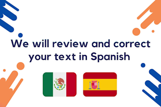professionally proofread and edit your spanish text fast