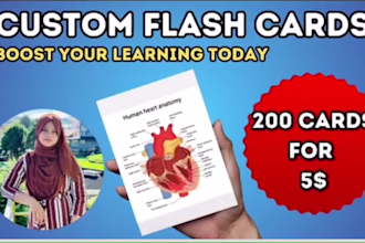 create educational printable creative flash cards in a day