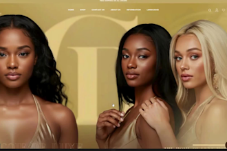 setup complete hair extension website, hair extension shopify store, beauty spa
