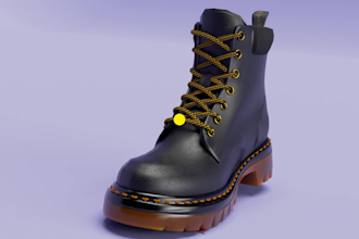 realistic 3d shoe model, 3d shoe animation, footwear design, 3d shoe rendering