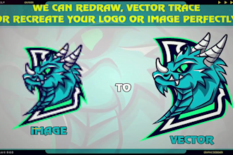 redrawing graphic to vectorization  convert logo