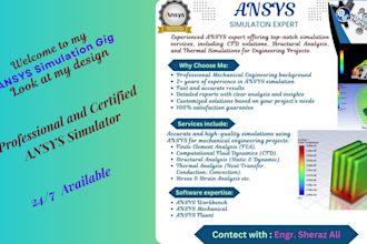 makes cfd and fea analysis with ansys or solidworks