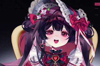 draw and rigg live2d model vtuber commission, 2d vtuber model tilt for streaming
