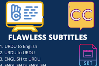 write english or urdu subtitles for your english or urdu youtube videos