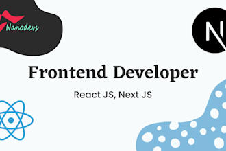 be your frontend react js, next js, javascript web developer for your web app