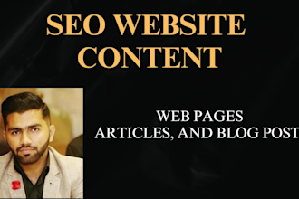 do SEO content writing, articles, and blog post writing