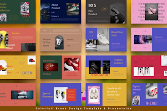 design powerpoint business template, pitch deck and report