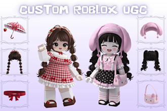 create custom roblox ugc accessories, hair and characters