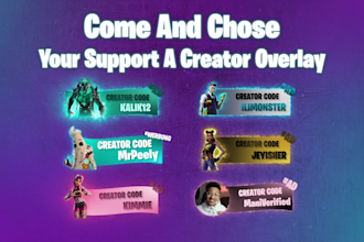 make you a fortnite support a creator code overlay