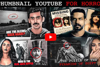 make thumbnail youtube horror scary creepy stories for your channel