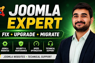 develop, design, upgrade, maintain and support joomla web