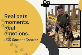 create pets ugc video in italian or english