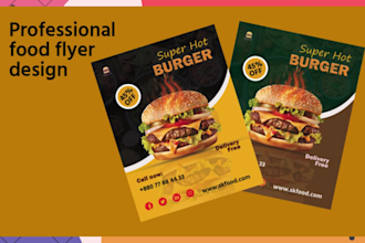 always attractive food flyer design