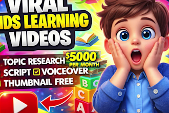 create best kids learning videos for youtube, kids channel