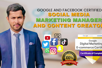 be your social media marketing manager and content creator