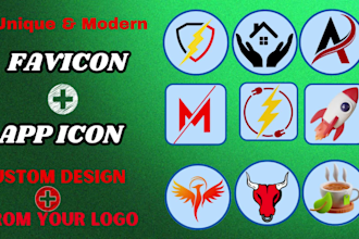 design modern and unique favicon and app icon