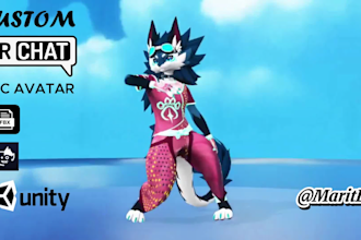 do vrchat avatar vrc second life avi furry fursona nsfw vtuber 3d model vseeface