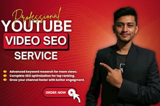 do professional youtube video SEO and channel optimization