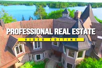 do professional real estate video editing in 24 hrs
