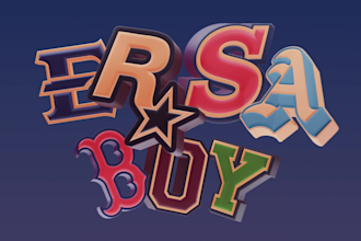 design custom 3d varsity typography with multistyle letters