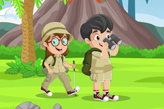 do creative 2d animation video, nursery rhymes and stories