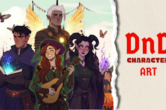 draw dnd character, art fantasy, illustration for concept art