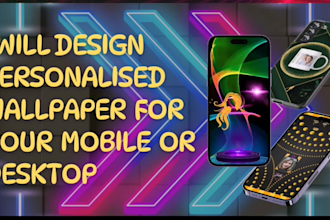 design customised wallpapers for mobile and desktop and business card