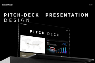 create a professional pitch deck and presentation design