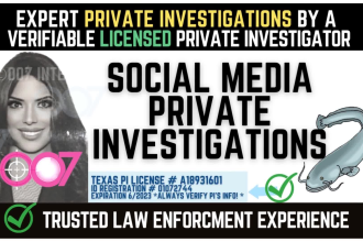 be your private investigator for social media and other searches